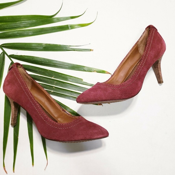 Calvin Klein Jeans Shoes - Calvin Klein Jeans Pointed Burgundy Heels Size 8